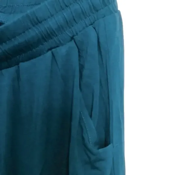 DIBAOLONG Teal Draw-String Joggers - Picture 4 of 8